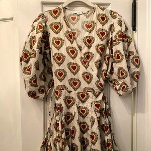 Rhode heart wrap dress size S